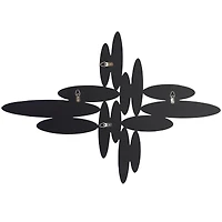 The Novogratz Silver Glass Frameless Wall Mirror 40" x 1" x 28"