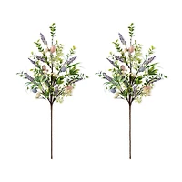 Glitzhome® 28" Easter Eggs & Lavender Picks Set