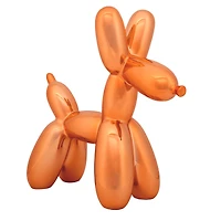 11" Electroplated Orange Balloon Dog Figurine