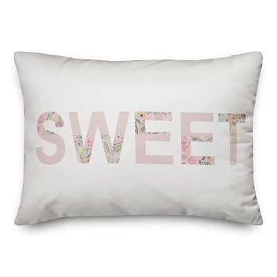Sweet 20" x 14" Throw Pillow