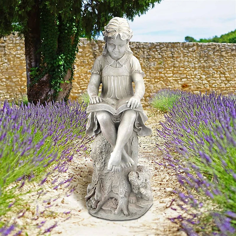 Design Toscano 34.5" Sierra the Reading Child Garden Statue