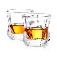 JoyJolt® 8.1oz. Aurora Crystal Whiskey Glasses, 2ct.