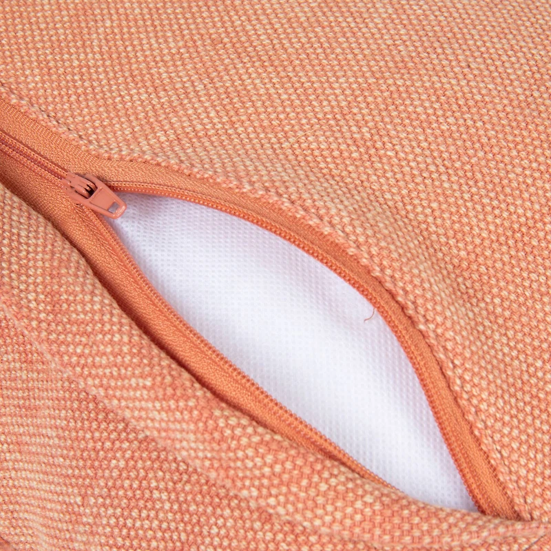 Hello Honey® Rust & Natural Embroidery Cotton Lumbar Pillow with Tassels