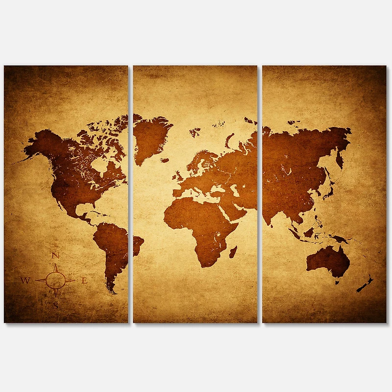 Designart - Ancient Map of The World VI