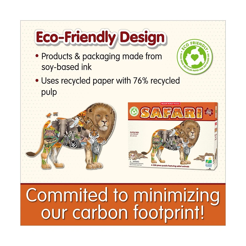 Wildlife World Puzzle - Safari: 200 Pcs