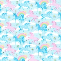 Fabric Traditions Pink Unicorn Cotton Fabric
