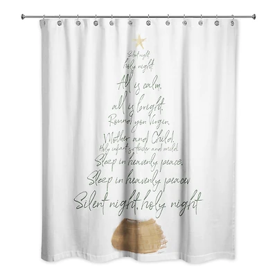 Silent Night Tree 71" x 74" Shower Curtain