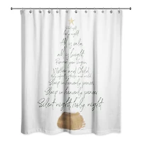 Silent Night Tree 71" x 74" Shower Curtain