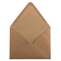 JAM Paper 4.375" x 5.75" Kraft V-Flap Invitation Envelopes, 100ct.