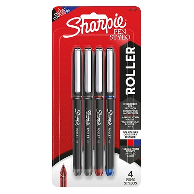 Sharpie® 4 Rollerball Pens, 0.5mm
