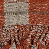 Hello Honey® Warm Tone Plaid Cotton Blend Throw Blanket