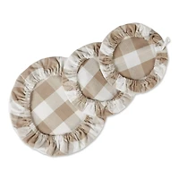 DII® Assorted Stone Buffalo Check Woven Dish Cover Set