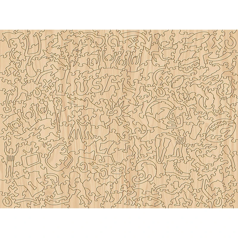 College Football Wooden Retro Series 333 Piece Jigsaw Puzzle