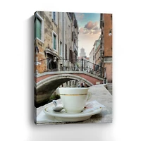 Lumaprints Venetian Canale Caffe No.1 Canvas Wall Art