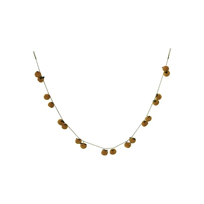 Hello Honey® 6ft. Mustard Pom Poms with Green Felt Leaves Garland