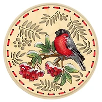 MP Studia Winter Guest Cross Stitch on Wood Kit