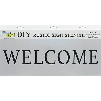 The Crafter's Workshop Welcome Stencil, 16.5'' x 6''