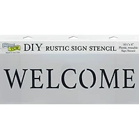 The Crafter's Workshop Welcome Stencil, 16.5'' x 6''