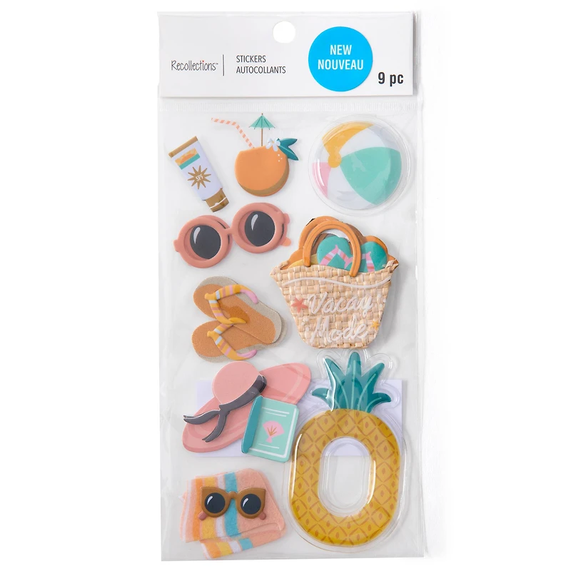 Beach Accessories Dimensional Stickers by Recollections™