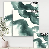 Designart - Gouache Green on Gray I