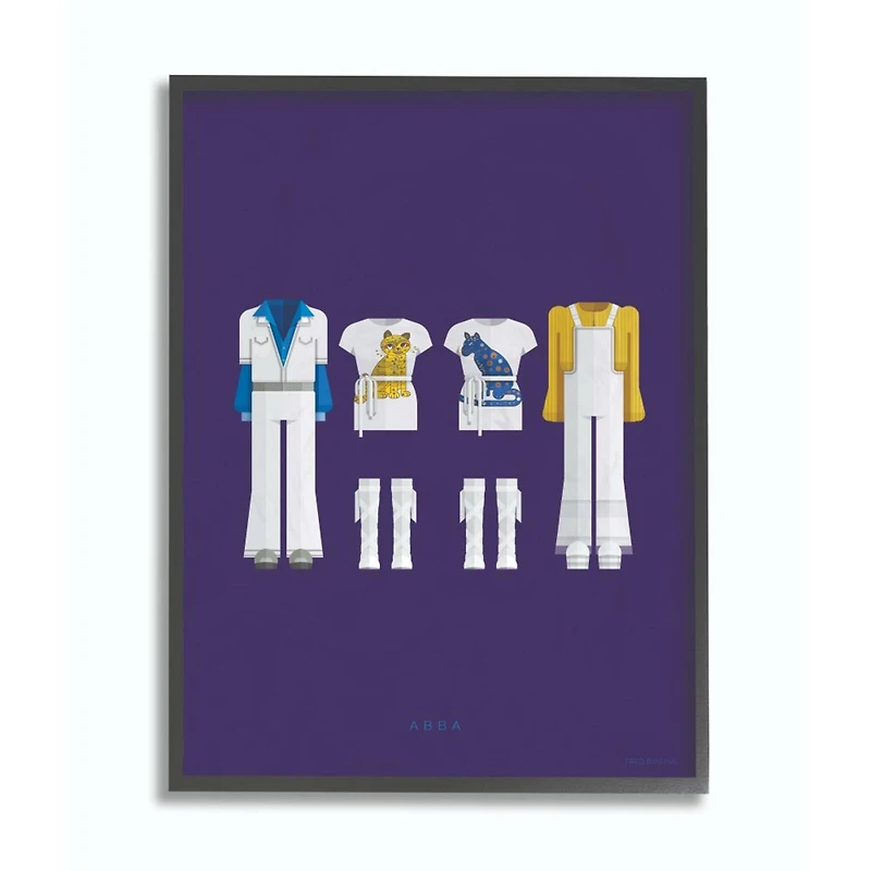 Stupell Industries Abba Modern Fashion Design in Black Frame Wall Art