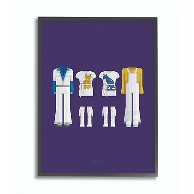 Stupell Industries Abba Modern Fashion Design in Black Frame Wall Art