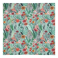 Lush Floral Pattern 10" x 10" Cotton Twill Napkin