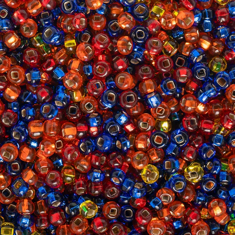 John Bead 8/0 Silver-Lined Czech Glass Seed Beads