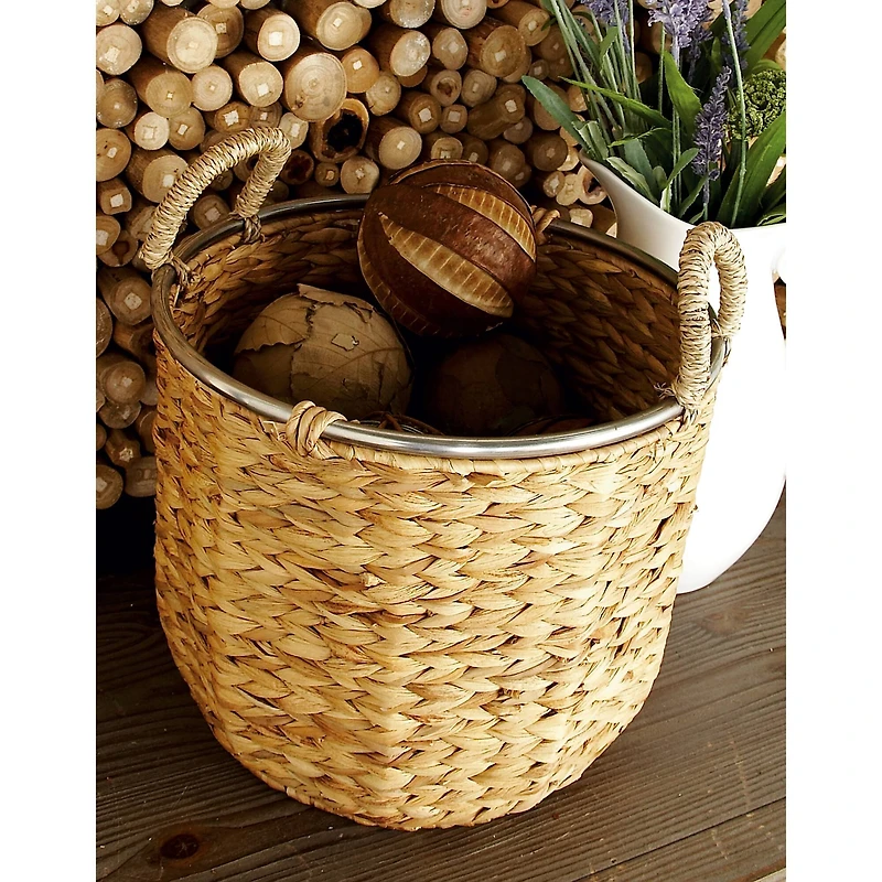 Tan Seagrass Natural Storage Basket Set