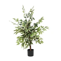 Ficus Tree Artificial Decorative Foliage, 45", Green