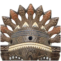 22" Brown Primitive African Mask Sculpture