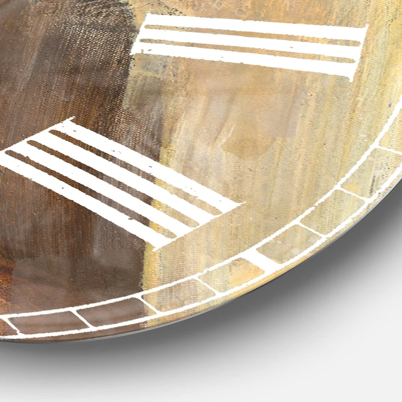 Designart 'Into The Wild Gold Moose Farmhouse Wall Clock