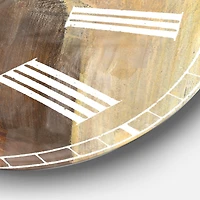 Designart 'Into The Wild Gold Moose Farmhouse Wall Clock