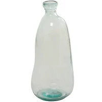 Clear Recycled Glass Handmade Spanish Vase 9" x 9" x 20"
