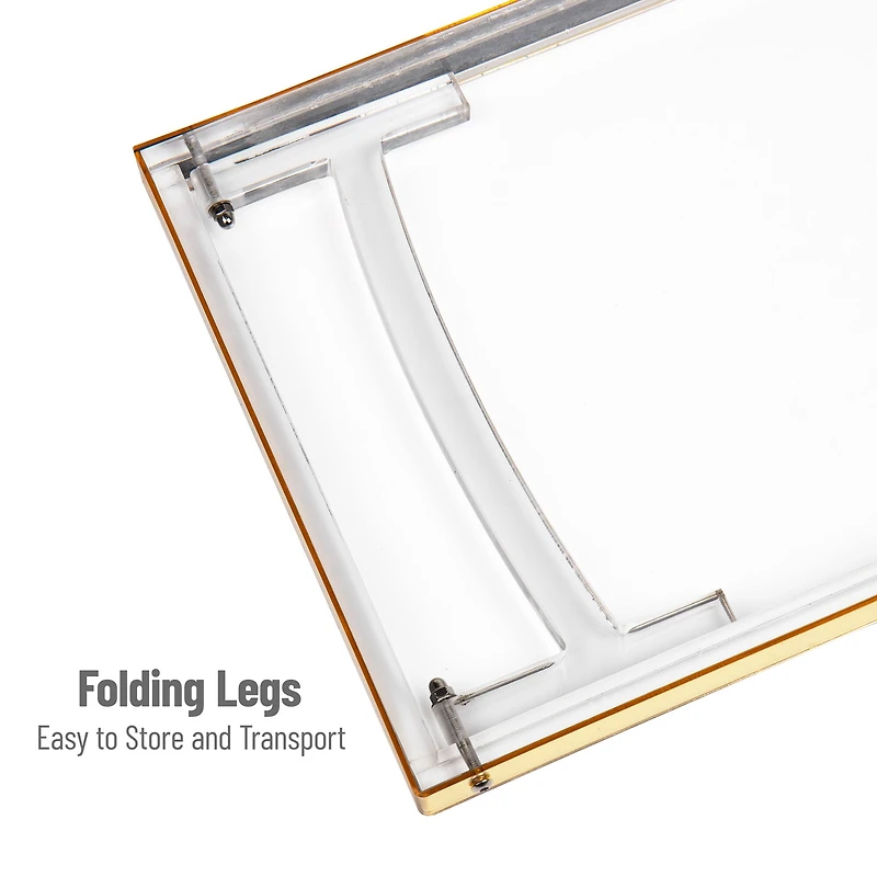 Mind Reader Cosmopolitan Collection Gold Foldable Monitor Stand