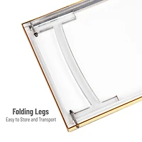 Mind Reader Cosmopolitan Collection Gold Foldable Monitor Stand