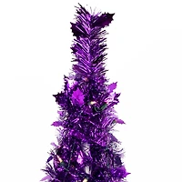 4ft. Pre-Lit Tinsel Pop-Up Artificial Christmas Tree