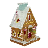 8.5" LED Lighted Gingerbread House Christmas Figure