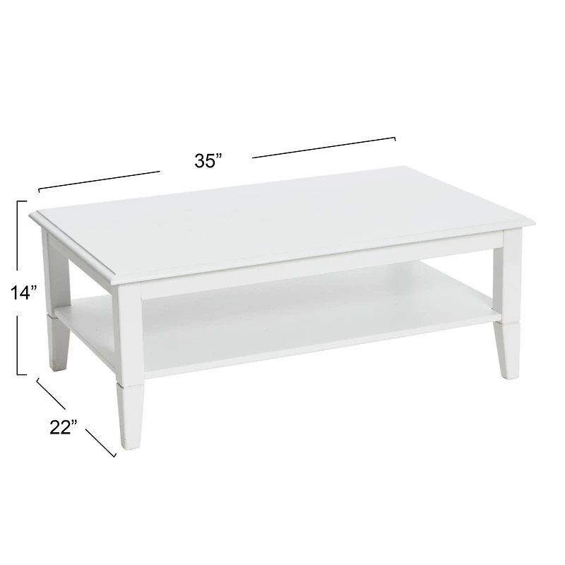 Hello Honey® 14'' Pleasantville Wood 2-Tier Coffee Table