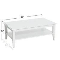 Hello Honey® 14'' Pleasantville Wood 2-Tier Coffee Table