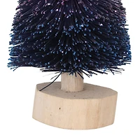 Hello Honey® 6" Purple Bottle Brush Tree with Wood Base