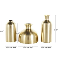 Gold Minimal Metal Vase Set