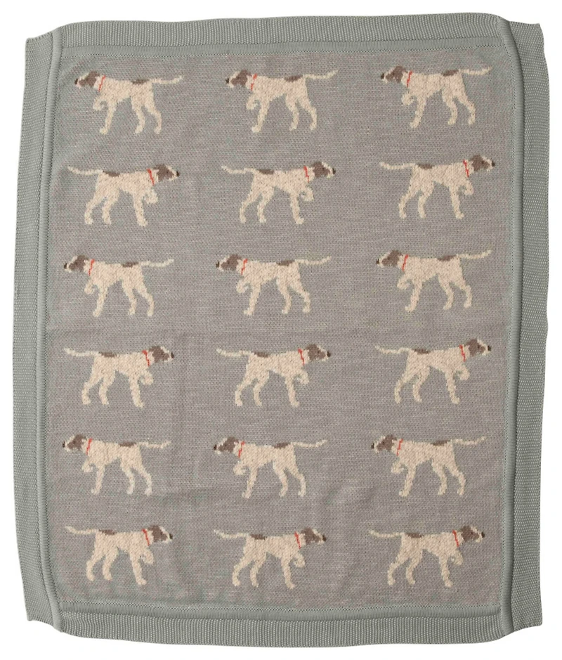 Hello Honey® Cotton Knit Baby Blanket with Dog Pattern