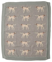Hello Honey® Cotton Knit Baby Blanket with Dog Pattern