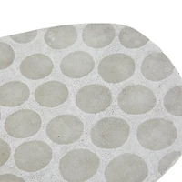 Hello Honey® 16.5" Natural Decorative Terracotta Platter with Wax Relief Dots