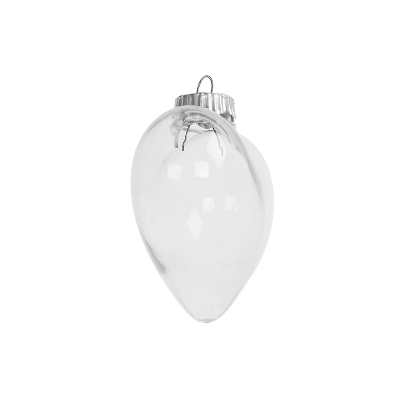 4 Pack 4" Clear DIY Plastic Heart Ornaments by Make Market®