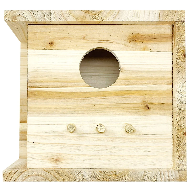 6" Unfinished Wood Modern Cube Birdhouse