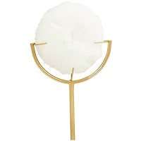 11" Cream Coral Sculpture with Marble Base