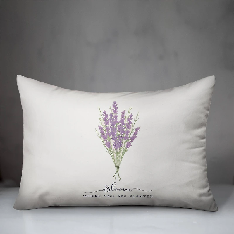 Bloom Where Planted 14" x 20" Throw Pillow