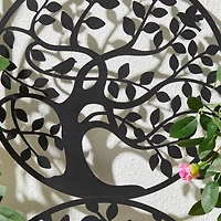 Glitzhome® 48" Metal Tree of Life Garden Trellis with Stakes